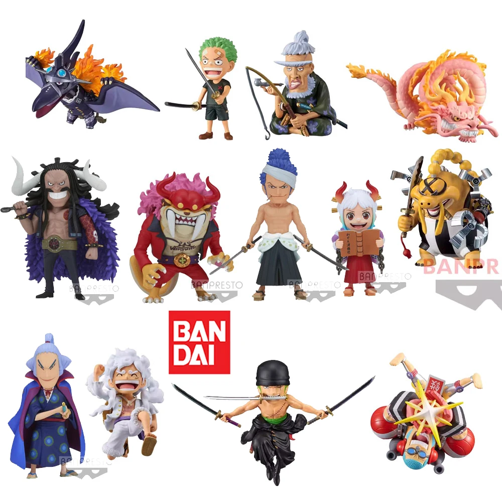 

Оригинальные фигурки Bandai One Piece Wcf призрачный остров глава Vol9/10/11 Zoro nikou Luffy Yamato Kaidou Momonosuke аниме модели игрушки