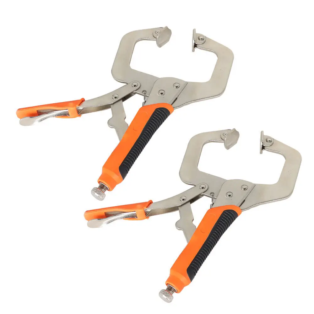 

11 Inch Heavy Duty C-Clamp Locking Pliers W/ Swivel Pads 2 Pack