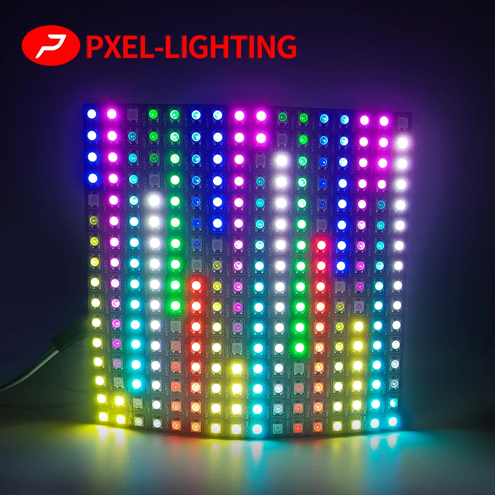 

WS2812B RGB Flexible 16x16 8x32 256Leds Pixel Panel Matrix Screen WS2812B ECO Led Module WS2812 IC Individually Addressable DC5V