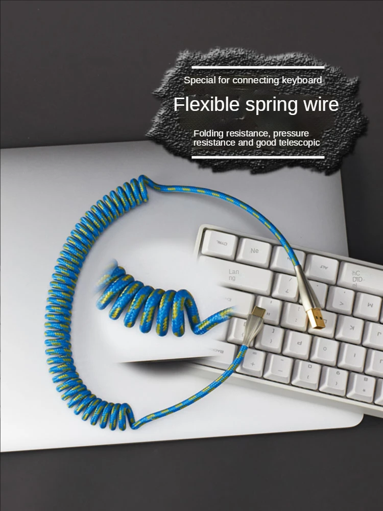 

Спиральный Кабель USB Type-A «сделай сам» для механической клавиатуры