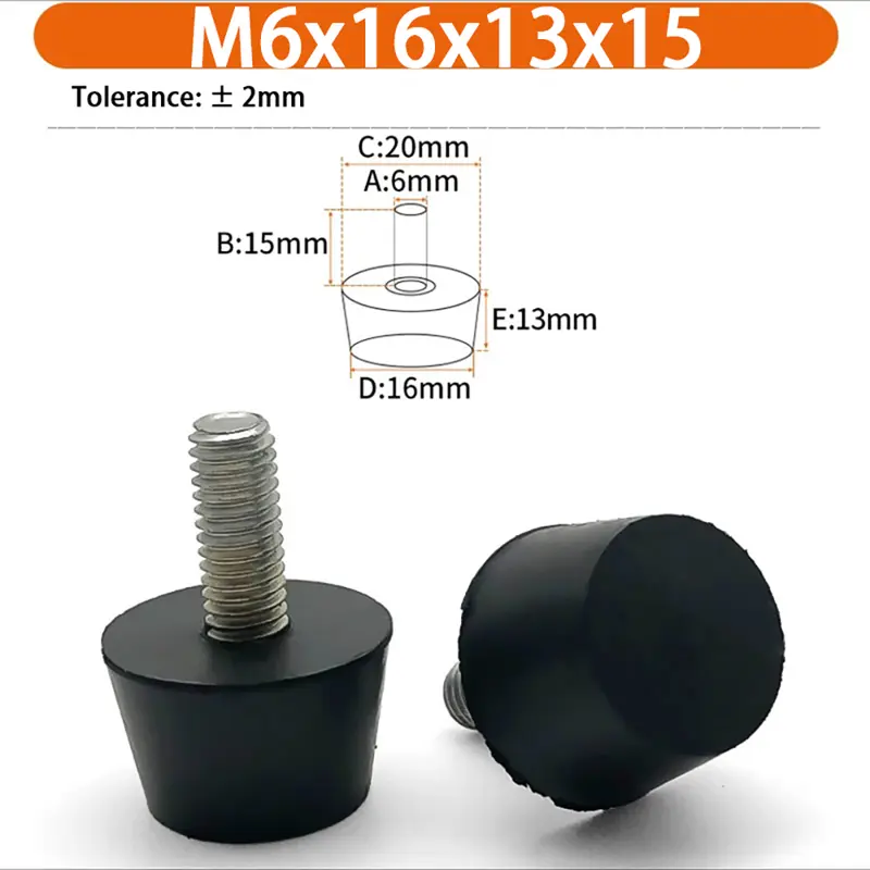 M6 M8 M10 Rubber Adjustable Feet Pad Feet Pad With Screw Table Chair Balck Leveling Foot Pad Furniture Leg Anti-shock Protection - Image 10
