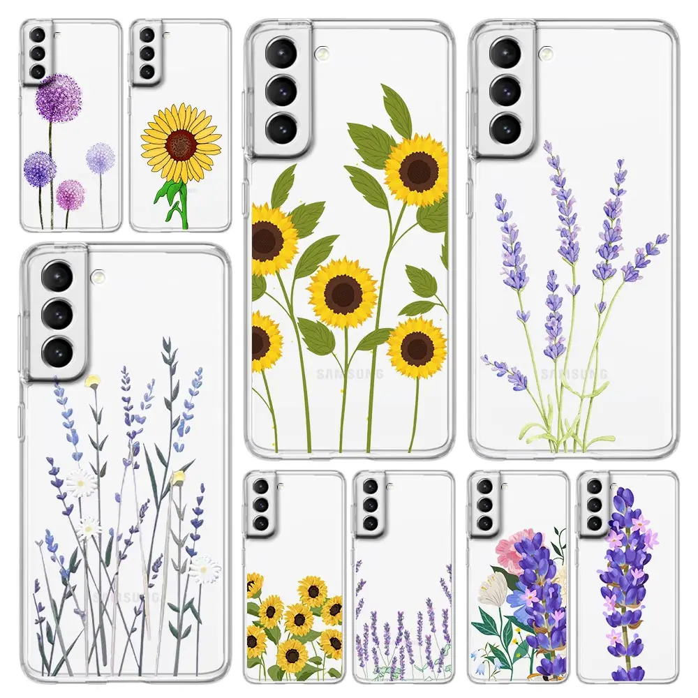 Vintage Sunflower and Lavender Floral Phone Case Cover