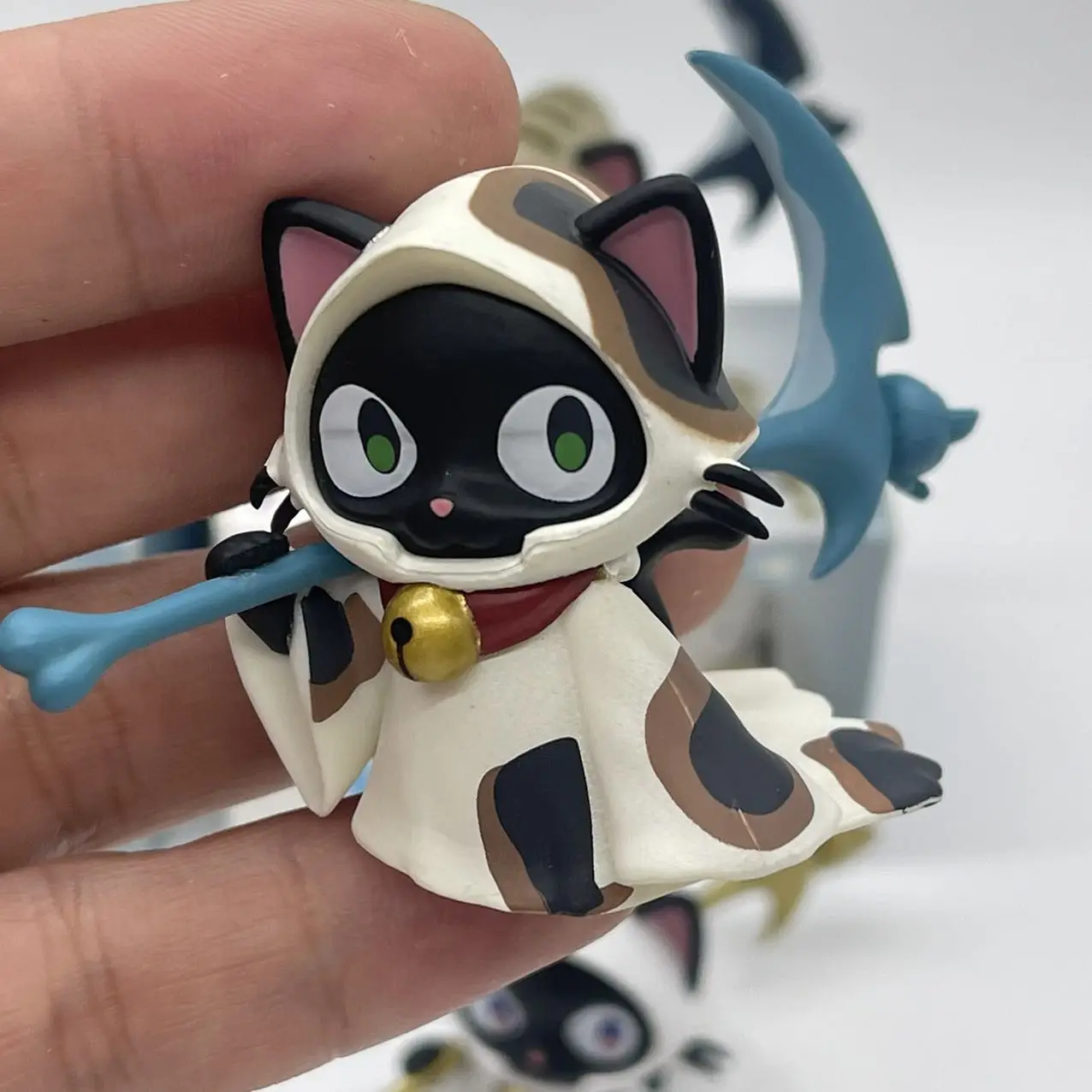 New In Stock Sickle Reaper Cat Twisted Egg Blind Box Reaper Shaped Cat Action Figure Collection Ornament Perfect Christmas Gifts