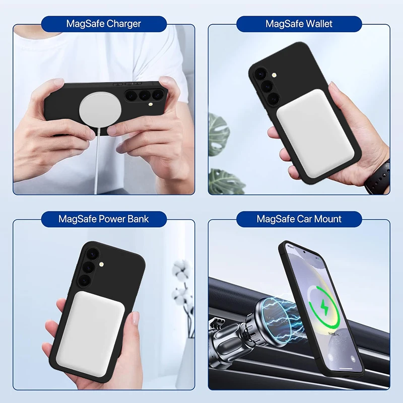 Magnetic Liquid Silicone Phone Case with Magsafe Wireless Charging Compatibility