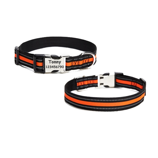 Dog Collar Personalized Anti-Lost Pet Collar for Small Medium Large Dogs Engraved Id Tag Nameplate Dog Collar