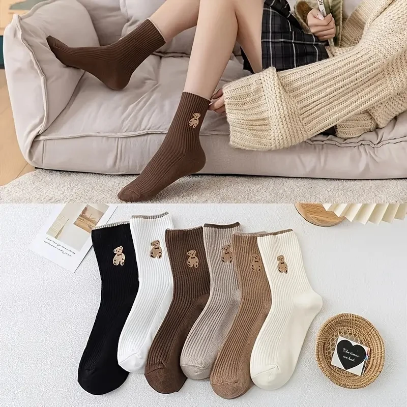 

Women Socks Cotton Breathable Socks Cute Embroidery Casual Socks Girls Sweet High Quality Designer Socks Kawaii Socks