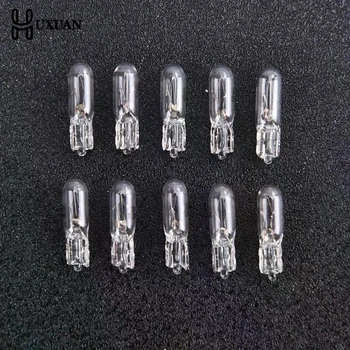 10/50Pcs 19*5mm Durable Convenient 12V 1.2W T5 Glass Light Bulb Dashboard Instrument Panel Brake Light Bulbs Long Life