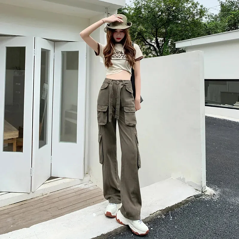 Multi-pockets Cargo Pants For Women Ulzzang Baggy Bf Design All-match Chic  Streetwear Sporty Unisex Minimalist Cool New Fashion - Pants & Capris -  AliExpress