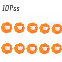 Eco-Friendly Reusable Laundry Hair Remover Balls - Lint & Pet Hair Cleaning Solution for Clothes, Set of 1/5/10 (Orange 10Pcs)