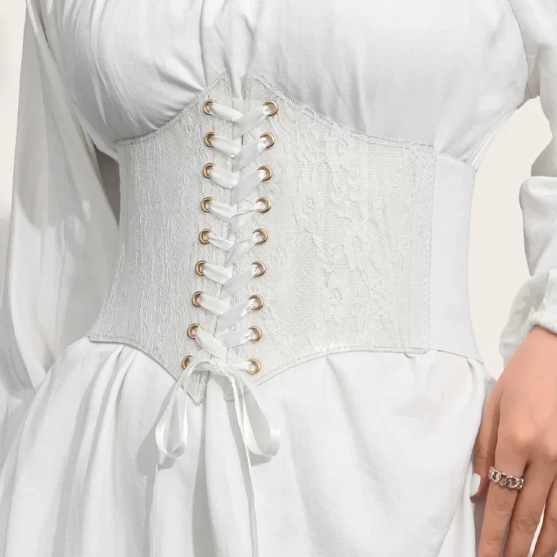 Fashion Women Waist Corset Flower Embroidery Elastic Waistband Wide Lace Slimming Body Belts Cummerbunds body shaper waist trainer waist corset lace corset