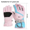 Children Winter Rabbit Gloves Baby Girls Waterproof Windproof Snow Gloves Kids Boy Thick Warm Ski Mitten For 2-6 Years Old 6