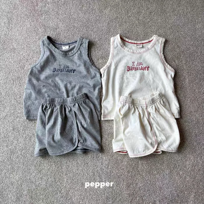 2025 Summer New Baby Sleeveless Clothes Set Infant Girl Cotton Letter Print Vest + Shorts 2pcs Suit Toddler Boy Outfits
