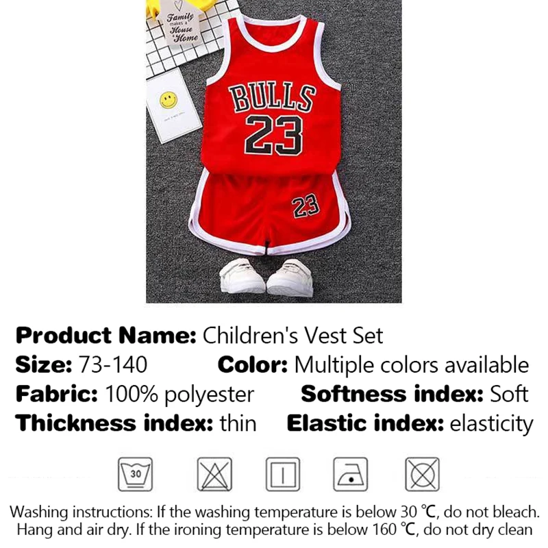 Summer Boys Girl Sports Clothes Suit Basketball New Children's Fashion Leisure LettersT-shirt 2pcs Set Kids Tracksuits