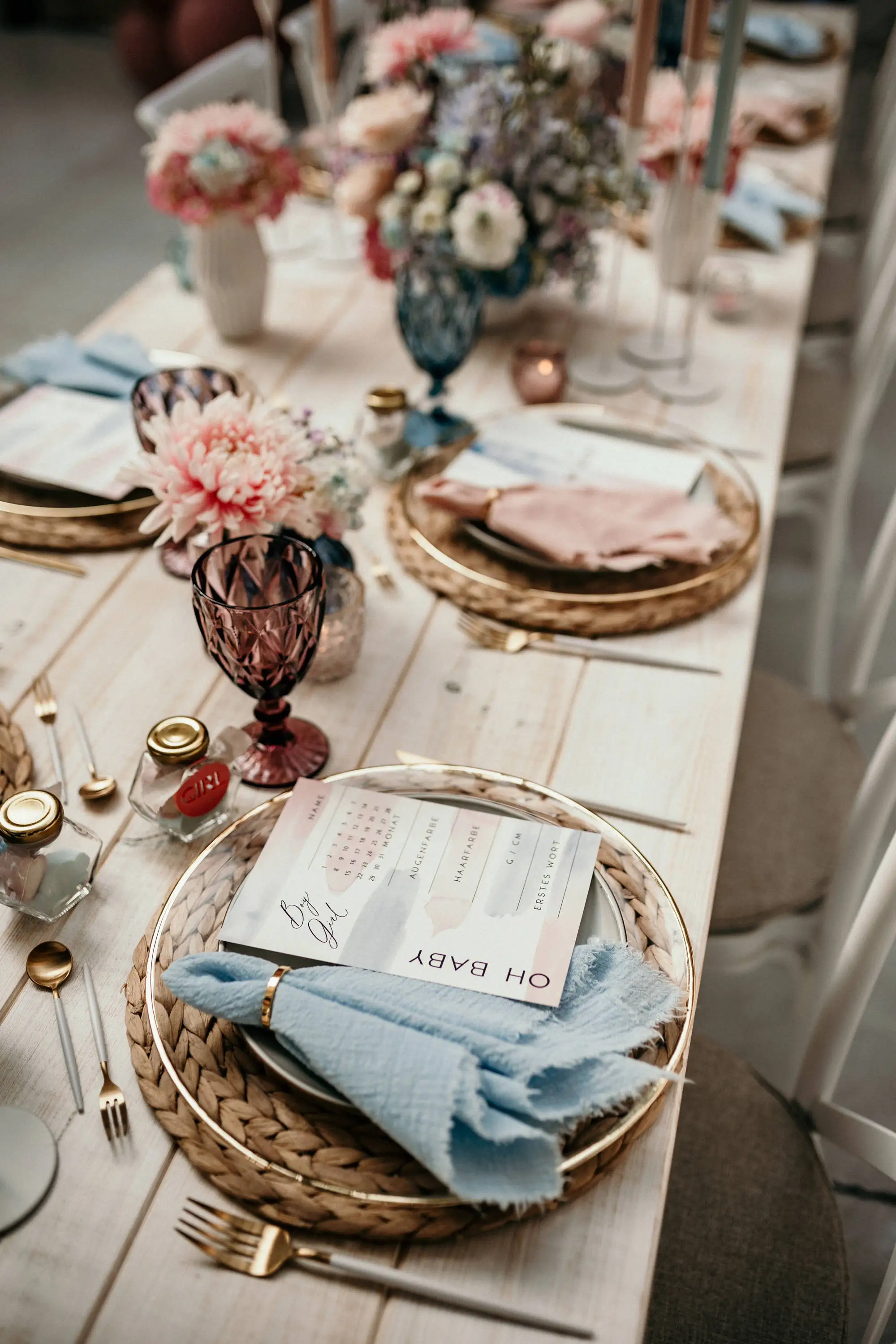 Description Picture 5 of itemRetro Cotton Gauze Cloth Table Runner Pink Texture Dining Napkins Vintage  Wedding Christmas Party Dining Table Decoration