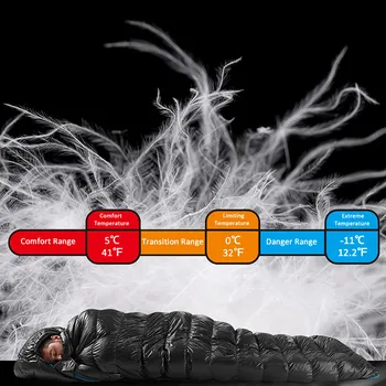 Naturehike cw400 Sleeping Bag Lightweight Goose Down Winter Warm Sleeping Bag Ultralight Outdoor Hiking Camping Travel Equipment 4