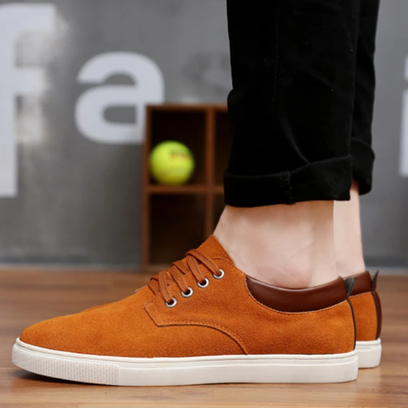 New Men's Shoes Fashion Sneakers Casual Luxury Shoes Men's Cow Suede Lace-up Low-top High-quality Large Size 49 Sneakers for Men 4