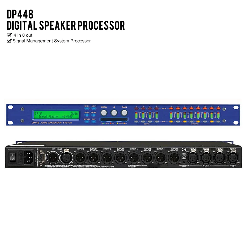 XTADP4484In8DigitalAudioProcessorProfessionalDSPProcessorfor