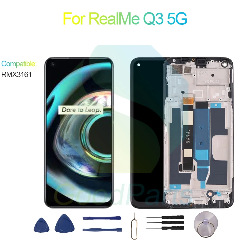 

Для RealMe Q3 5G экран дисплей Замена 2400*1080 RMX3161 Q3 5G ЖК сенсорный дигитайзер