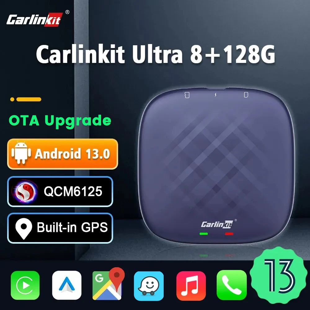 CarlinKit CarPlay Ai Box QCM6125 Android 13 Mini Wireless CarPlay Android  Auto Car Play Streaming Box for Netflix 64G 128G - AliExpress