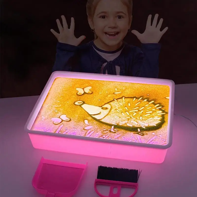 Sand Art Kits For Kids Oasis Sand Table Sand Art Drawing Light Box For Kids  Mini Tabletop Lightbox For Sand Art Holiday & - AliExpress