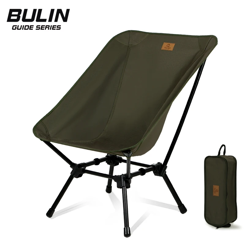 

BULIN GuideSeries Outdoor Camping Chair Ultralight Aluminum Alloy Folding Fishing Backrest Chair Portable Seat Picnic BBQ Stool