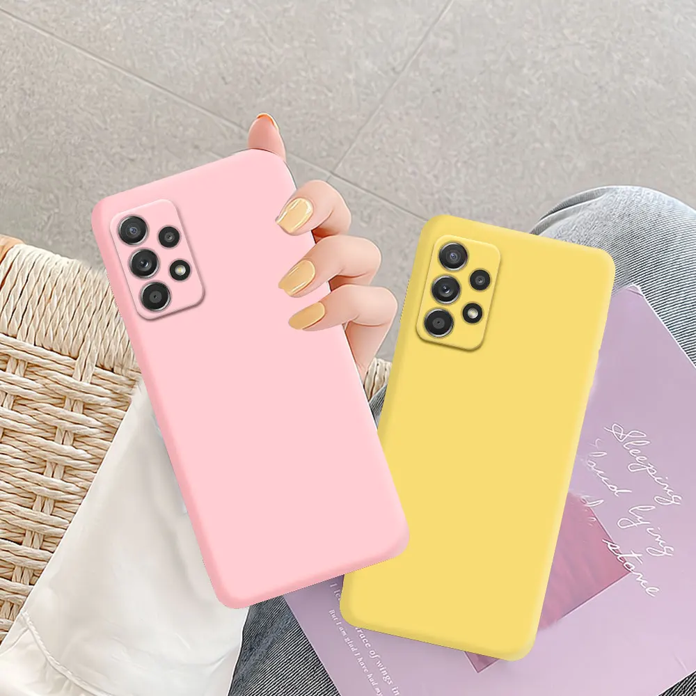 Liquid Silicone Soft Case for Samsung Galaxy A52 A72 A13 A23 A33 A53 A73 A04 A04S A04E A14 A24 A34 A54 A22 A32 5G Cover Fundas