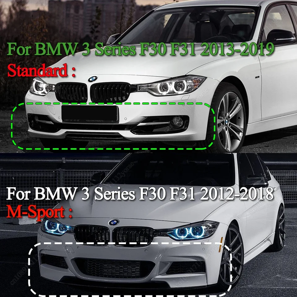フロント バンパー リップ キット BMW F30 F31 F35 M スポーツ 320i 325i 328i 335i 2012年-2019年 フォグ ランプ カバー スポイラー スプリッター カナードs フロントバンパーリップボディキット BMW F30 F31 F35 M スポーツ 320i