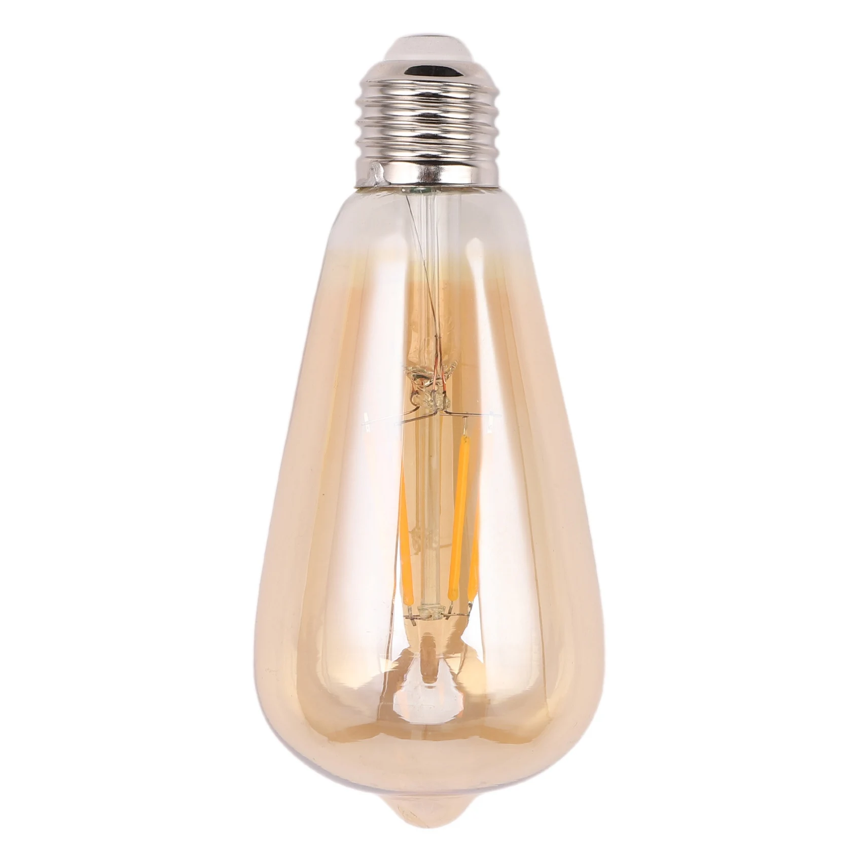 

Dimmable E27 4W Edison Retro Vintage Filament ST64 COB LED Bulb Light Lamp Body Color:Golden Cover Light Color:Gold Yellow