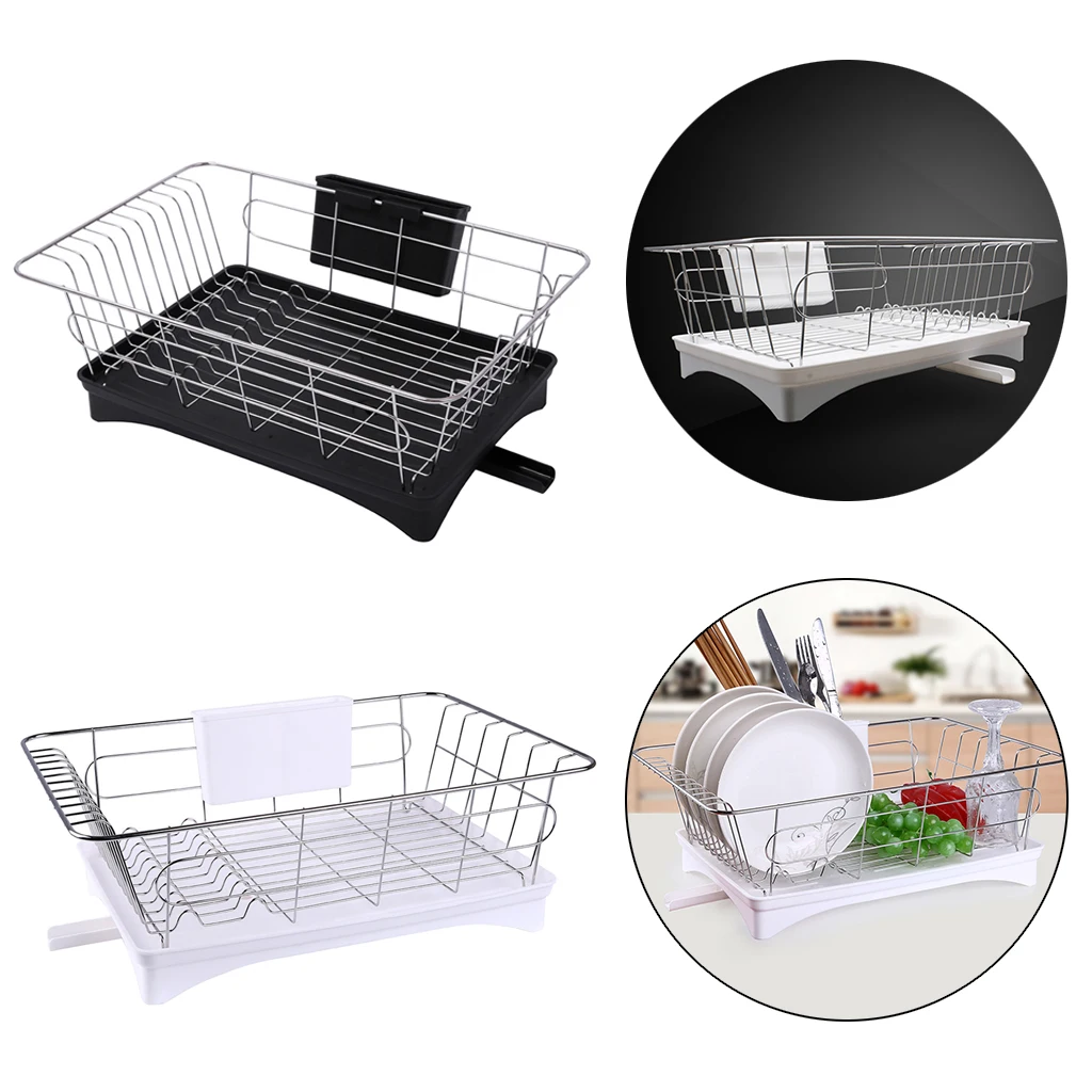 Stainless Steel Dish Drying Rack Counter Top Holder Drainer Tableware Stand