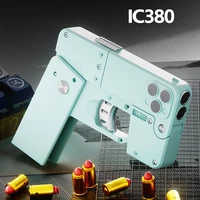 Simulation Folding Mobile Phone Toy Gun Throwing Shell Soft Bullet Airsoft Gun Spray Pistol Children Toy Birthday Gift 1