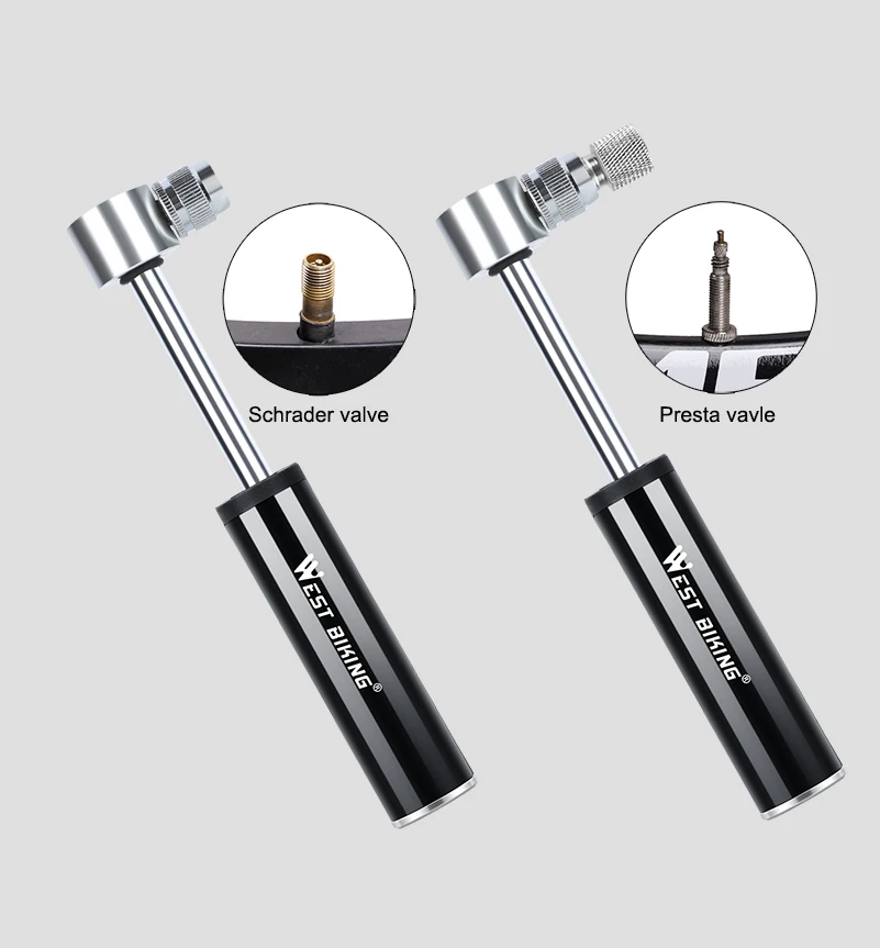 Description Picture 5 of itemWEST BIKING Portable MTB Bike Pump 100Psi Mini Cycling Tire Inflator Hand Air Pump Bike Accessories Mountain Road Bicycle Pump