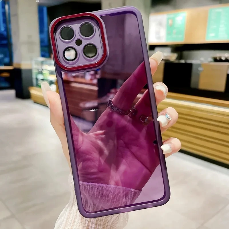 Soft Electroplated Camera Protection Clear Case For Honor X8A X7A X5 X9 X8 X7 X6 X6S Huawei NOVA Y90 Y70 PLUS 9SE Silicone Cover_voghion.com