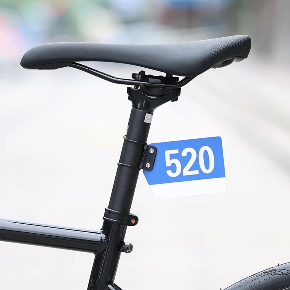 Rear License Number Seatpost Quick Release Racing Cards Seatpost Mount Racing Number Plate Mount Hanger for Road Bicycle Cycling