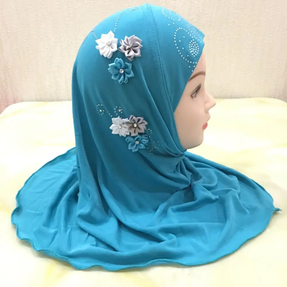 Cotton Hijab Head Wrap Islamic Scarf for Kids Girls
