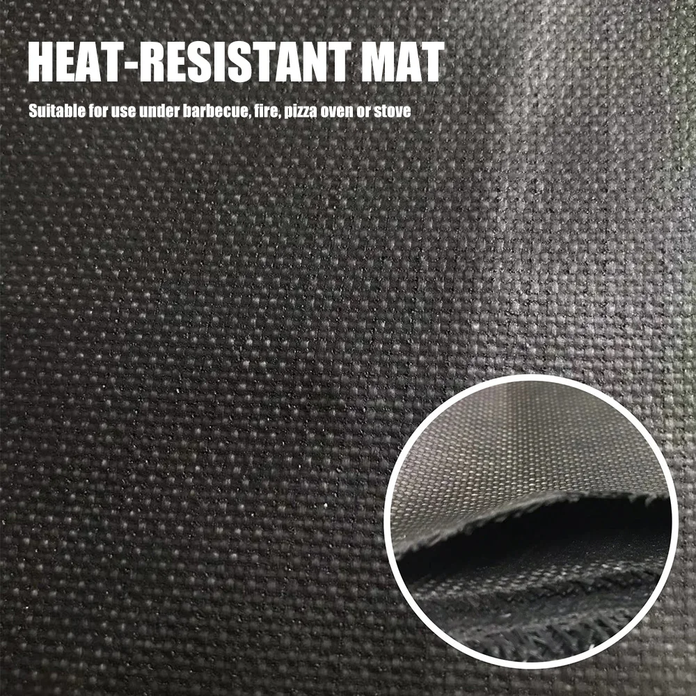 Camping Fireproof Cloth Flame Retardant Insulation Mat Blanket Glass Coated Heat Insulation Pad Outdoors Picnic BBQ Equipment