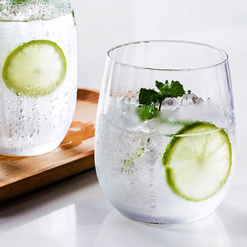 340ml Nordic Iced Coffee Mug Heat-resistant Household Dessert Soda Water Cup Transparent Cocktail Beer Brandy Glasses Bar Party