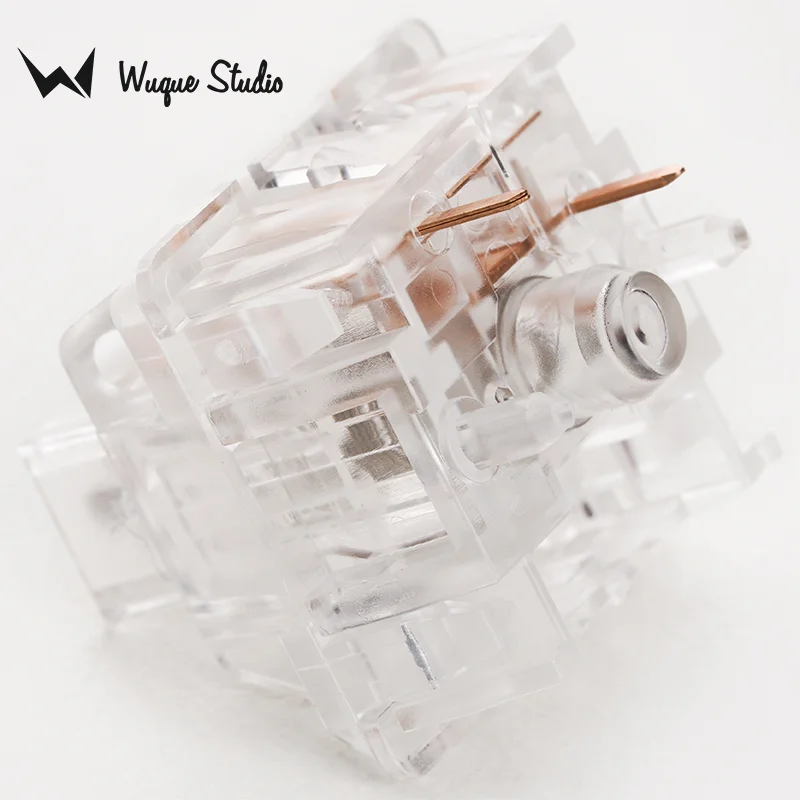 Wuquestudio ws Switch Completo Translúcido Habitação de Computador Haste de Náilon Feedback Linear 35 Pcs Fot Teclado Mecânico Personalizado - Imagem 4