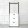 "Fiona Wood Metal Walk-in Closet 3 Drawers Organizer" 2