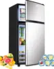 KRIB BLING Mini Fridge with Freezer on Top, 3.5 Cu.Ft Compact Refrigerator with 7 Levels Adjustable Thermostat, Small Refrigerat 1
