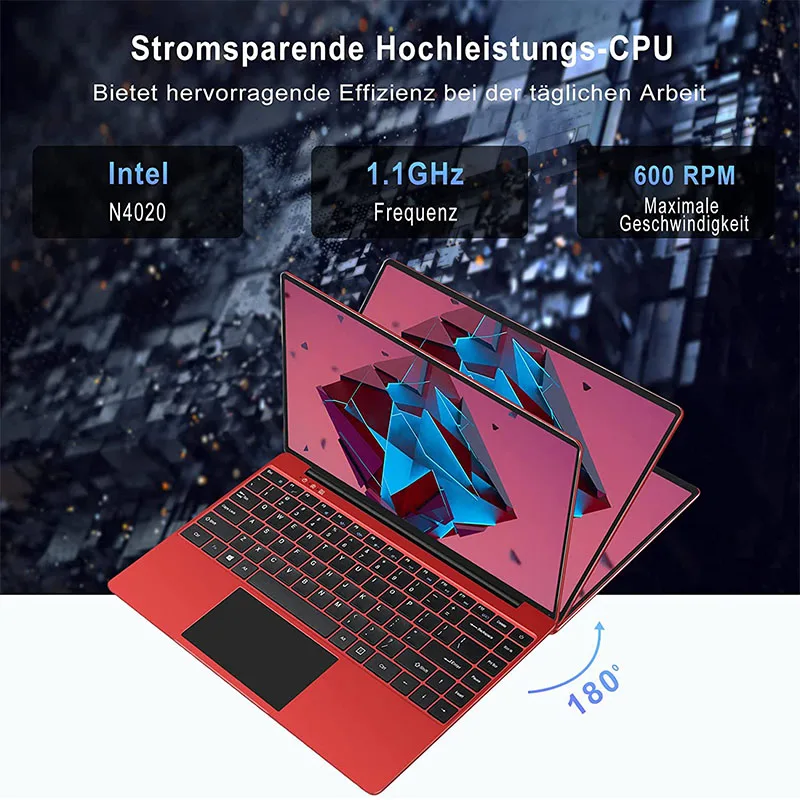 Wozifan-拡張可能なラップトップ,14インチWindows,128GB SSD 