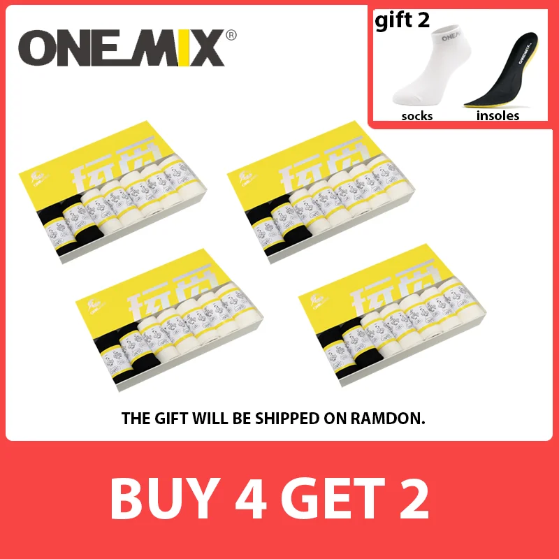 ONEMIX Men's Week Sports Running Socks Pure Cotton Socks 7 Pairs/lot 7 days Wearing for Outdoor Basketball Calcetines Ciclismo sports socks