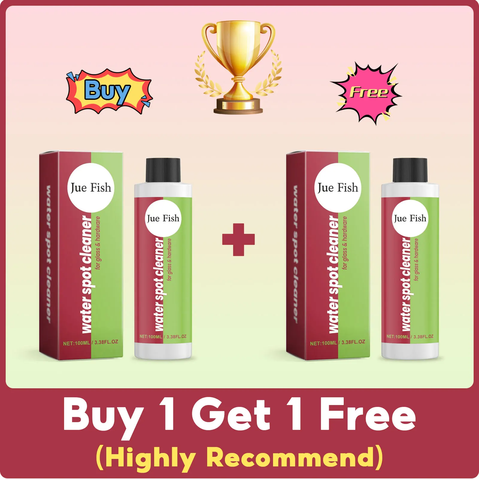 Bathroom Glass Cleaner Shower Door Water Spot Remover Hard Water Stain Remover Bathtub Scale Cleaner Wash Basin Descaling Liquid 2