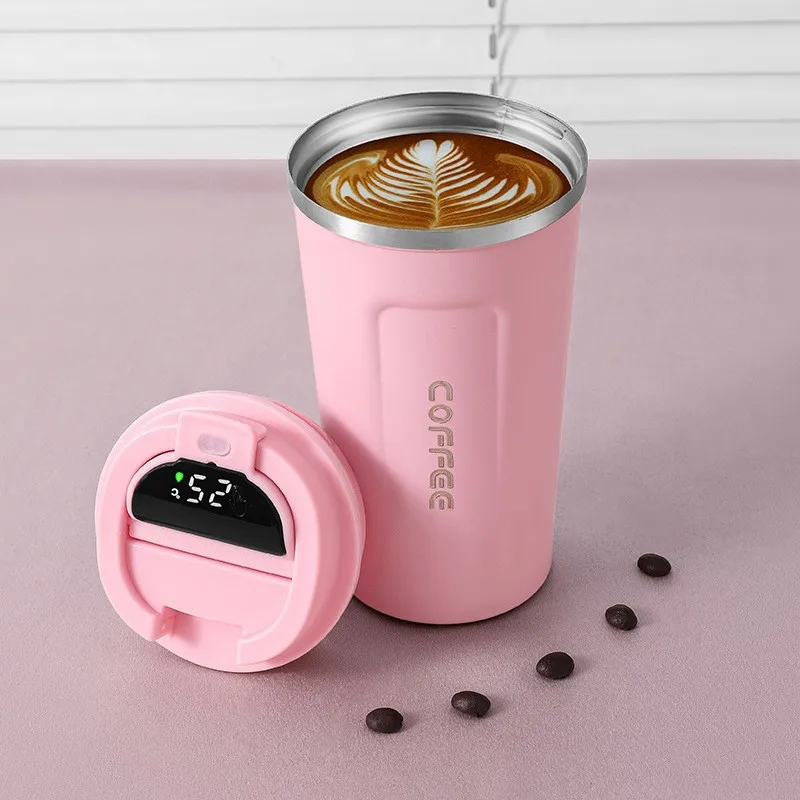 Copo Termico Cafe Taza Termica Smart Thermos Bottle LED Temperature Display  Thermal Mug Coffee Cup Travel Insulated Tumbler - AliExpress