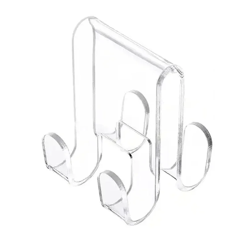 Shower Door Hook Acrylic Bathroom Hanger Convenient Storage Solution for Bathrobes and Towel Clothing Hangings Rack