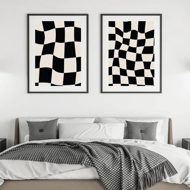 Black And White Checkerboard Wall Art & Décor