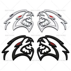 Meta 3D SRT Hellcat Head Badge Demon Emblem Rear Trunk Car Stickers For Caliber Journey Caravan Ram Viper Magnum Avenger Charger