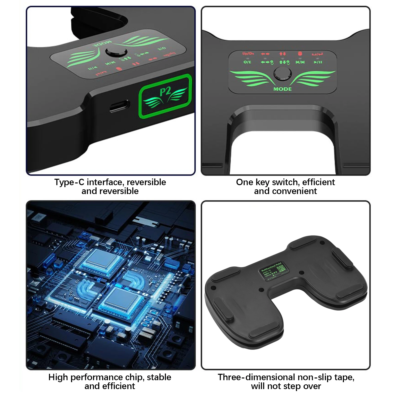 Wireless Page Turner Pedal Music Page Turner for Tablet Smartphones BT Foot Rechargeable with Remote Control Devices wireless page turner pedal