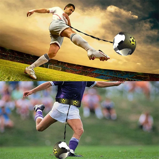 Soccer Ball Juggle Bags Toy Children Auxiliary Circling Training Belt Kids Soccer Kick Trainer Kick Solo Soccer Trainer Football 4