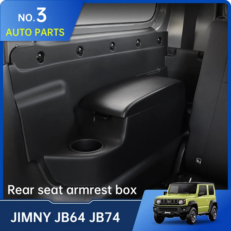 2pcs Rear seat armrest box Water Cup Storage Box For Suzuki Jimny JB64  Sierra JB74W 2019 2022 Car trunk storage compartment tool