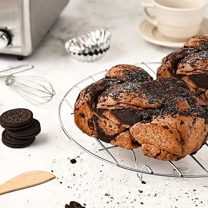 Multi-Purpose Toast Rack, Bread Stand Baking Grid Pizza Plate Grill Pot Versatile Kitchen Tool for Oven Air Fryer and Party Use